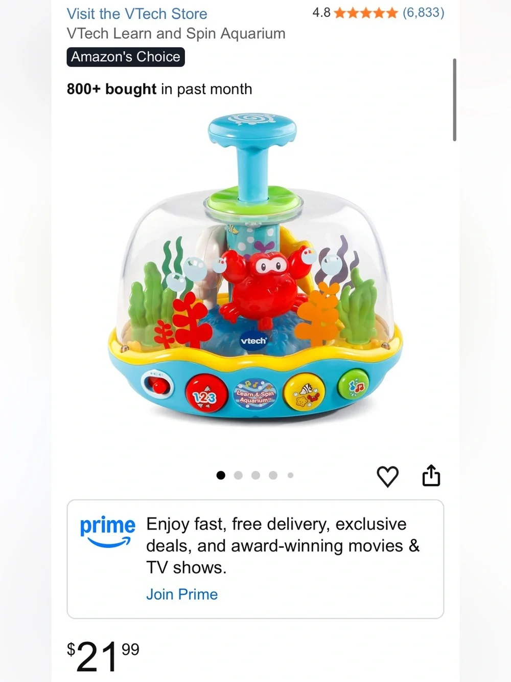 Vtech Learn & Spin Aquarium Toy
